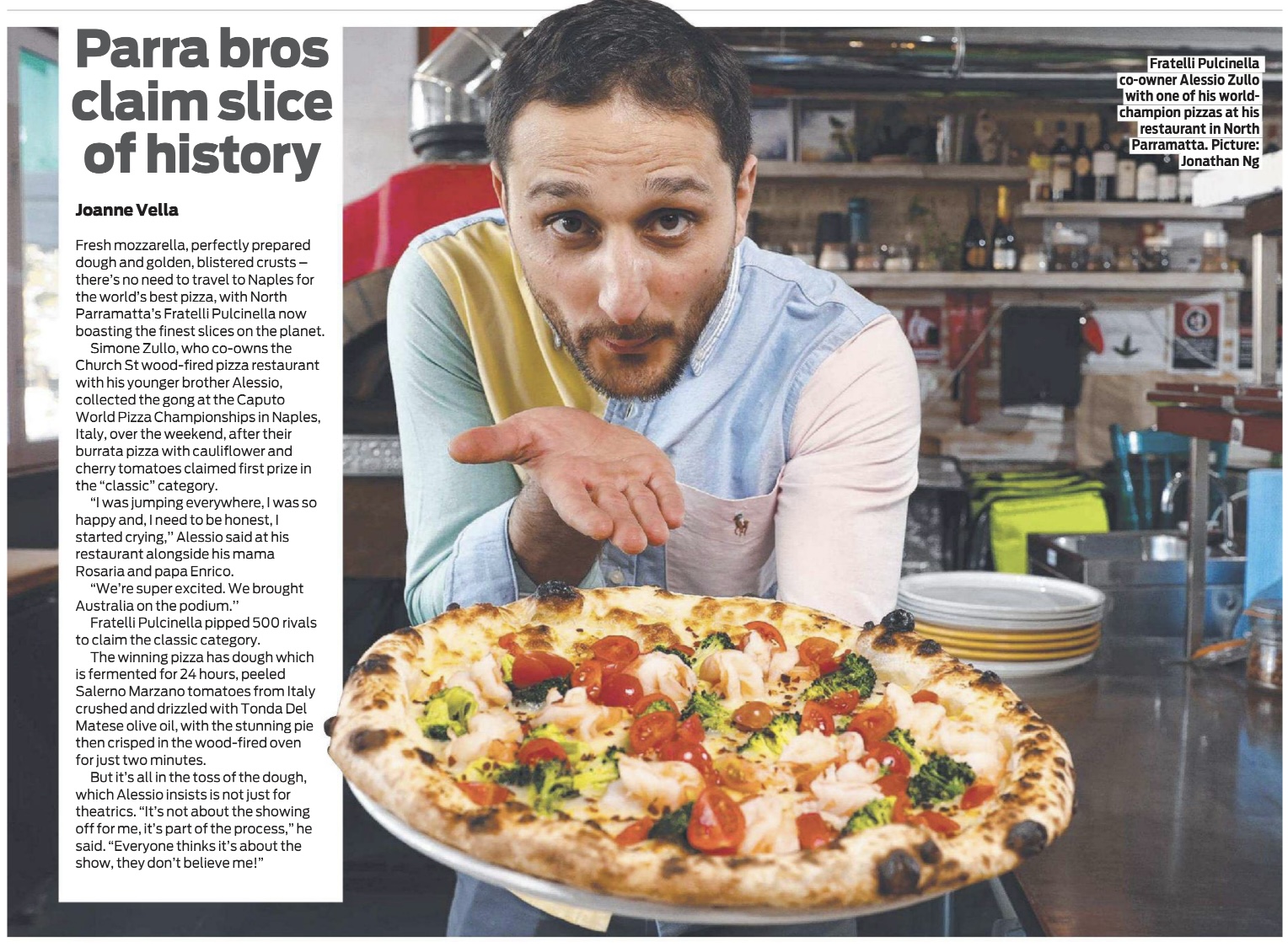 World gets a taste of Parra pizza