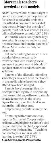 More male teachers needed as role models