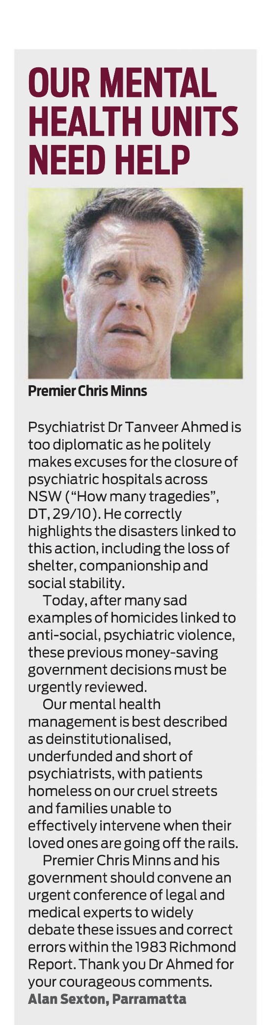 Our mental health units need help