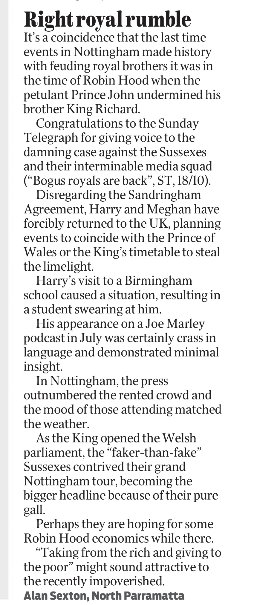 Right royal rumble