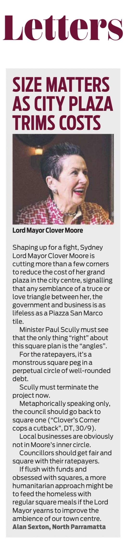 Size matters as city plaza trims costs